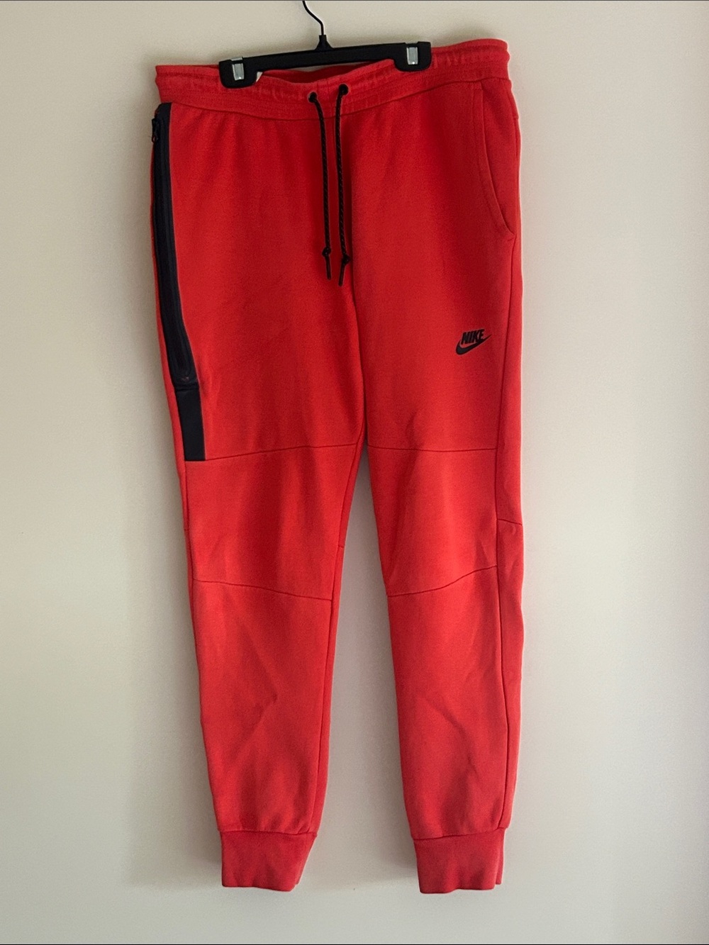 Nike Tech Fleece Men’s Bright Red Joggers.